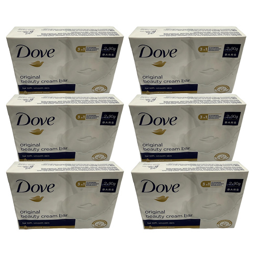 Dove Beauty Cream Bar Original 6 x 90g Moisturising Soap