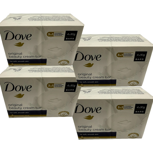 Dove Beauty Cream Bar Original 4 x 4 Pack 90g Moisturising Soap