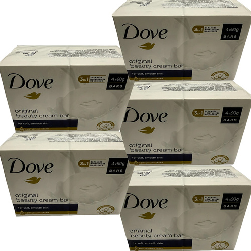 Dove Beauty Cream Bar Original 5 x 4 Pack 90g Moisturising Soap