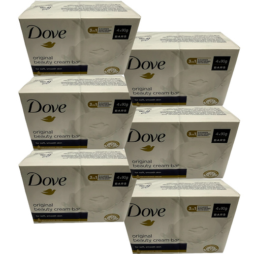 Dove Beauty Cream Bar Original 6 x 4 Pack 90g Moisturising Soap