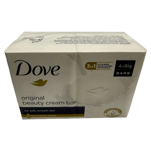 Dove Beauty Cream Bar Original 4 x 90g Moisturising Soap Twin Pack