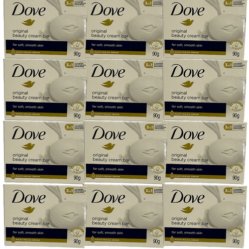Dove Beauty Cream Bar Original 90g x 12 Moisturising Soap