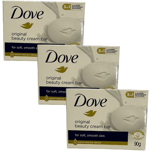 Dove Beauty Cream Bar Original 90g x 3 Moisturising Soap