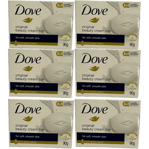 Dove Beauty Cream Bar Original 90g x 6 Moisturising Soap
