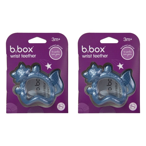 B.Box Wrist Teether Lullaby Blue Pack of 2