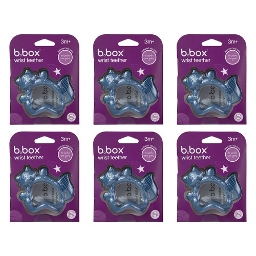 B.Box Wrist Teether Lullaby Blue Pack of 6