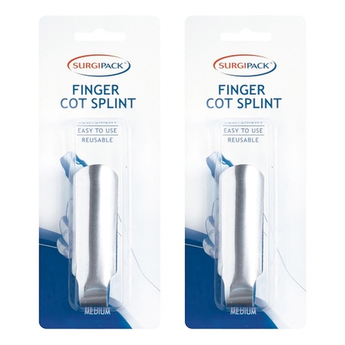SurgiPack Finger Cot Splint Medium Pack of 2