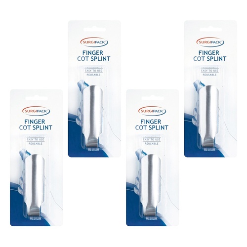 SurgiPack Finger Cot Splint Medium Pack of 4