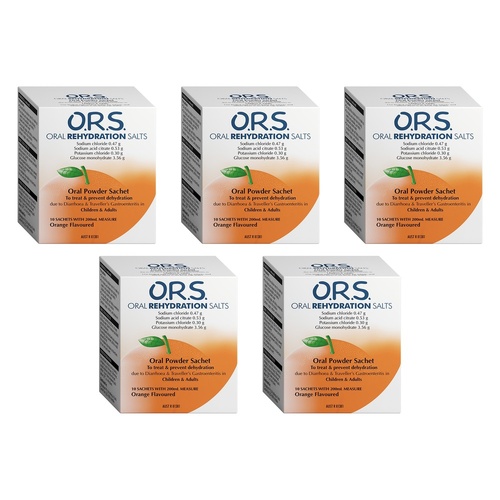 O.R.S. Oral Rehydration Sachets 10 x 4.9g Pack of 5