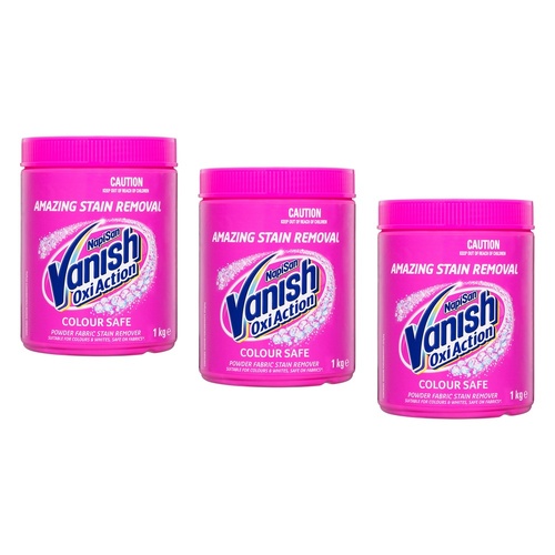 Vanish NapiSan Oxi Action Powder Stain Remover 1kg Pack of 3