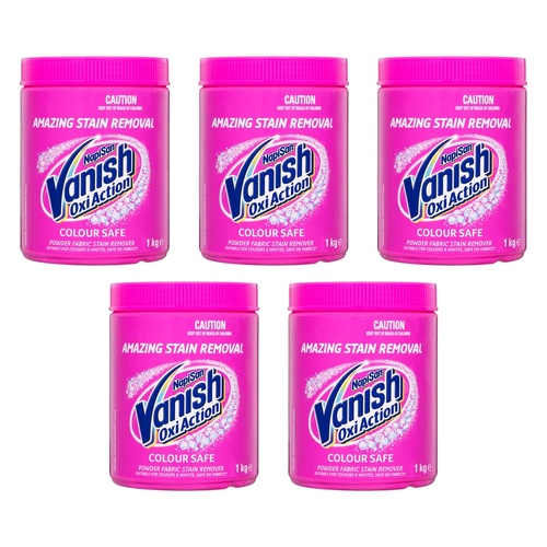 Vanish NapiSan Oxi Action Powder Stain Remover 1kg Pack of 5