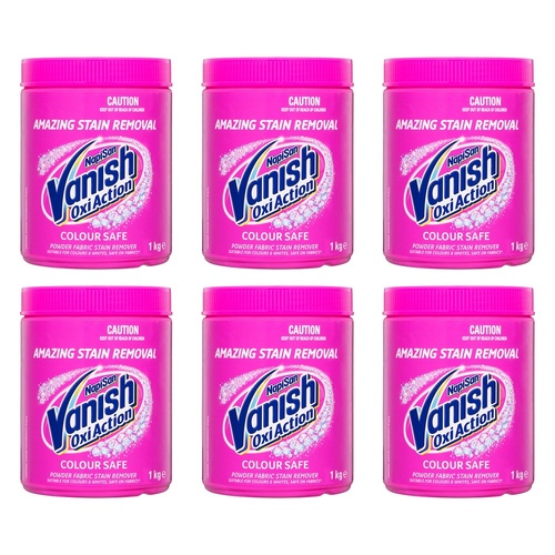 Vanish NapiSan Oxi Action Powder Stain Remover 1kg Pack of 6