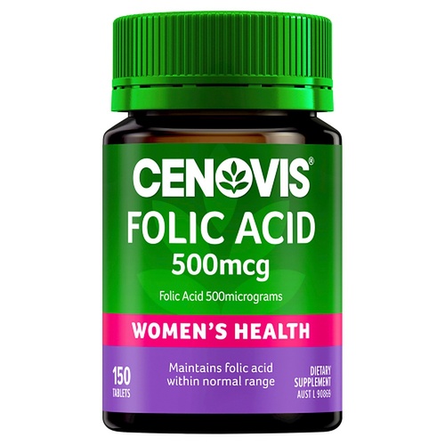Cenovis Folic Acid 500mcg 150 Tablets