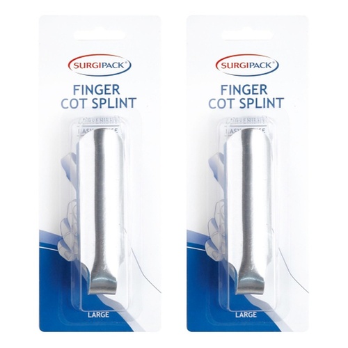 SurgiPack Finger Cot Splint Large Pack of 2