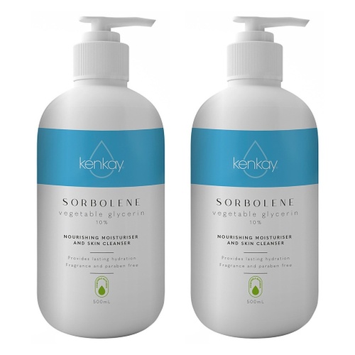 Kenkay Sorbolene 10% Glycerin Moisturiser Pump 500mL Pack of 2