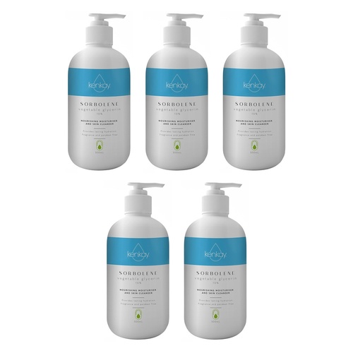 Kenkay Sorbolene 10% Glycerin Moisturiser Pump 500mL Pack of 5