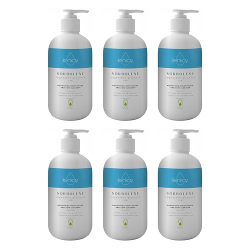 Kenkay Sorbolene 10% Glycerin Moisturiser Pump 500mL Pack of 6