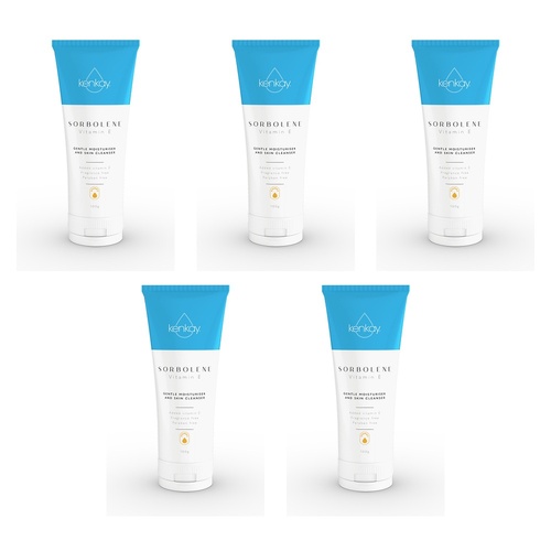 Kenkay Sorbolene Vitamin E Moisturiser 100g Pack of 5
