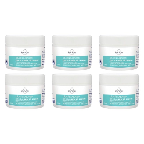 Kenkay Dual Purpose Zinc & Castor Oil Nappy Rash Cream 100g Pack of 6