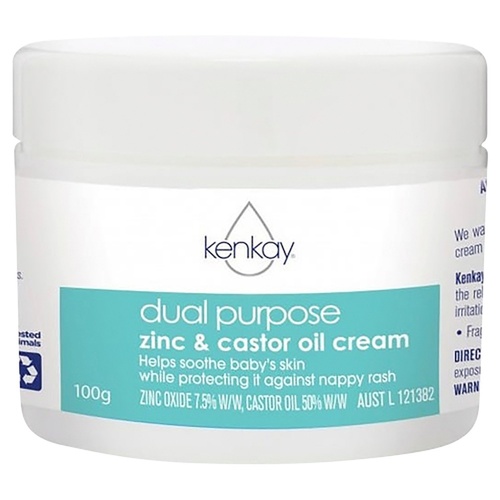 Kenkay Dual Purpose Zinc & Castor Oil Nappy Rash Cream 100g