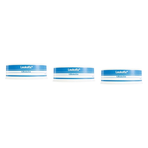 Leuko Leukofix Low Allergy Transparent Medical Tape 1.25cm x 5m Pack of 3