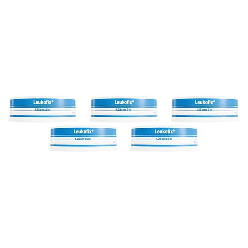 Leuko Leukofix Low Allergy Transparent Medical Tape 1.25cm x 5m Pack of 5