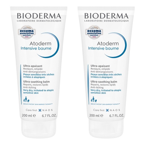 Bioderma Atoderm Intensive Baume Barrier Replenishing Moisturiser Pack of 2