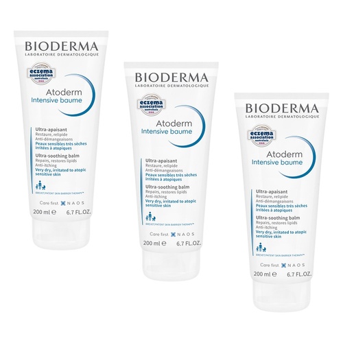 Bioderma Atoderm Intensive Baume Barrier Replenishing Moisturiser Pack of 3