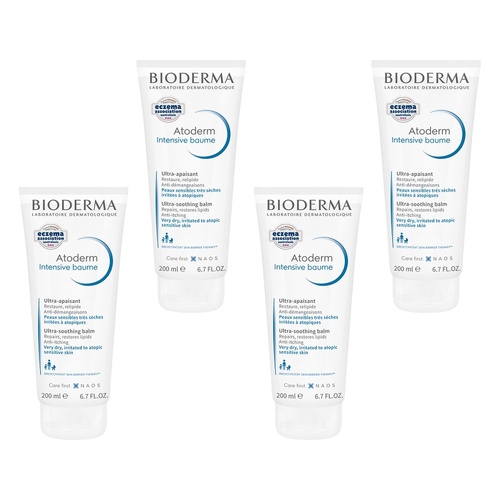 Bioderma Atoderm Intensive Baume Barrier Replenishing Moisturiser Pack of 4