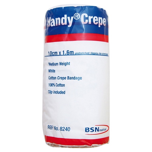 Handy Handycrepe Medium Non-Adhesive Support Bandage 10cm x 1.6m White