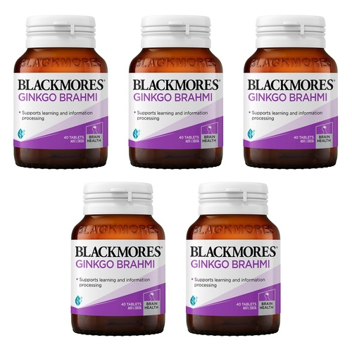 Blackmores Ginkgo Brahmi 40 Tablets Pack of 5