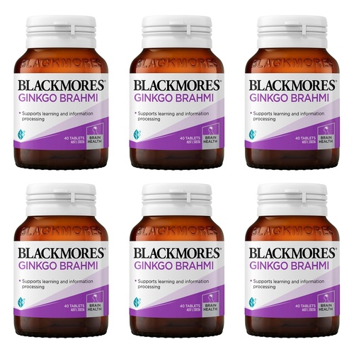 Blackmores Ginkgo Brahmi 40 Tablets Pack of 6