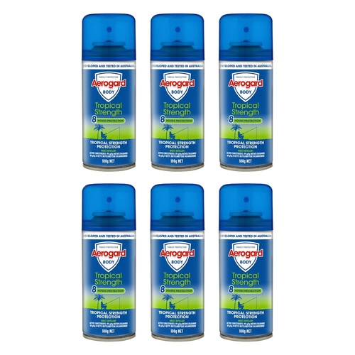 Aerogard Tropical Strength Repellent Aerosol 100g Pack of 6