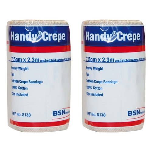 Handy Handycrepe Heavy Weight Non-Adhesive Support Bandage 7.5cm x Pack of 2
