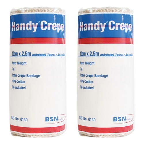 Handy Handycrepe Heavy Weight Non-Adhesive Support Bandage 10cm x 2.3m Pack of 2