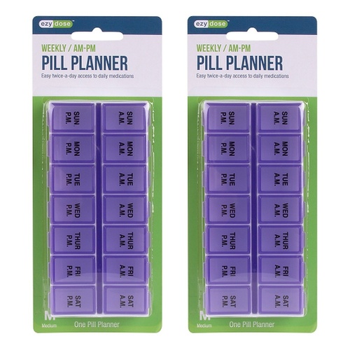 Ezy Dose 7 Day AM & PM Pill Reminder Pack of 2