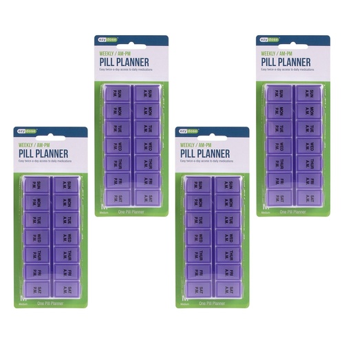 Ezy Dose 7 Day AM & PM Pill Reminder Pack of 4