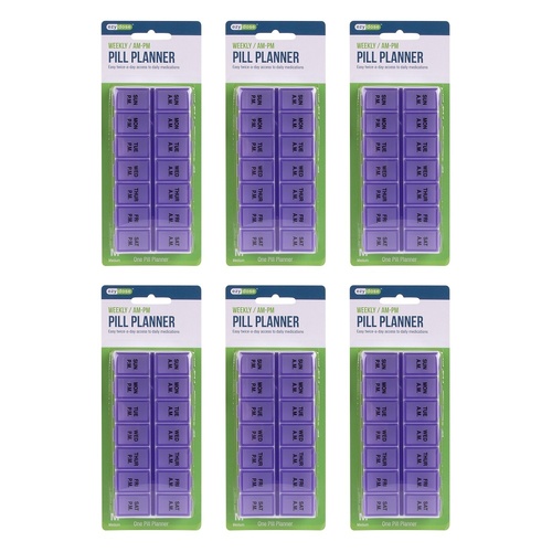 Ezy Dose 7 Day AM & PM Pill Reminder Pack of 6