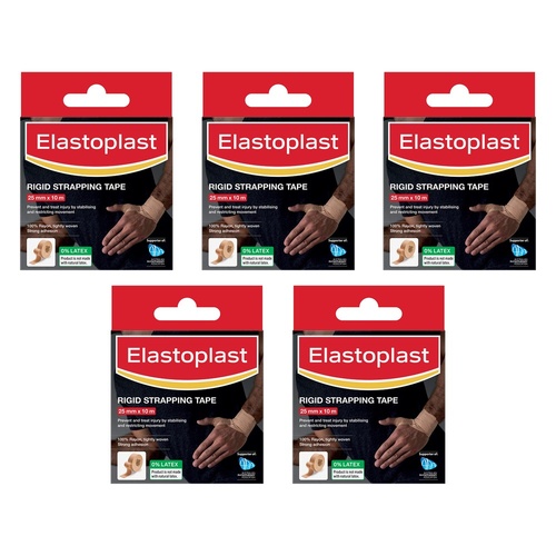 Elastoplast Rigid Strapping Tape 25mm x 10m Pack of 5