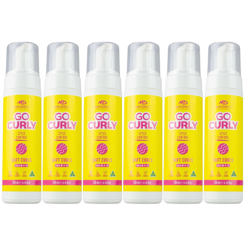 Marc Daniels Go Curly Soft Curl Mousse 200ml 6 Pack Frizz Control Styling