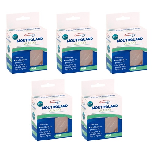 SurgiPack Mouthguard Junior Clear Pack of 5