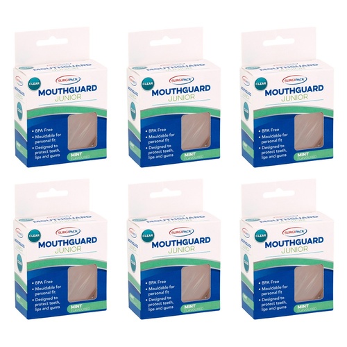 SurgiPack Mouthguard Junior Clear Pack of 6