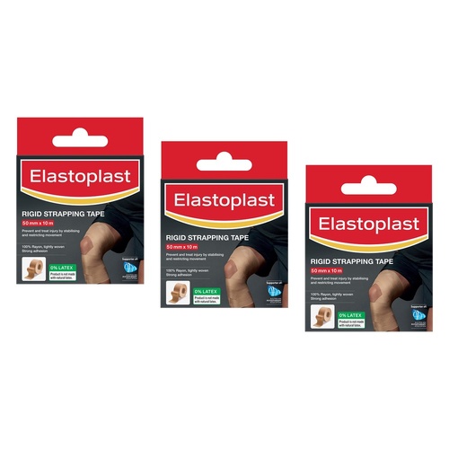 Elastoplast Rigid Strapping Tape 50mm x 10m Pack of 3