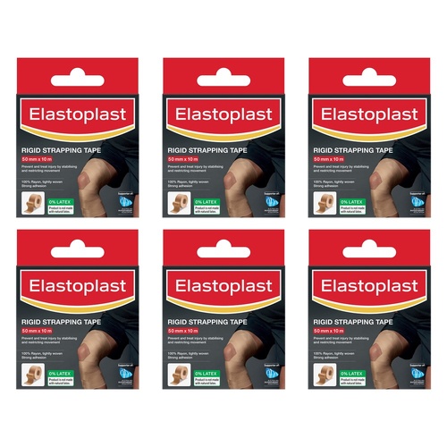 Elastoplast Rigid Strapping Tape 50mm x 10m Pack of 6