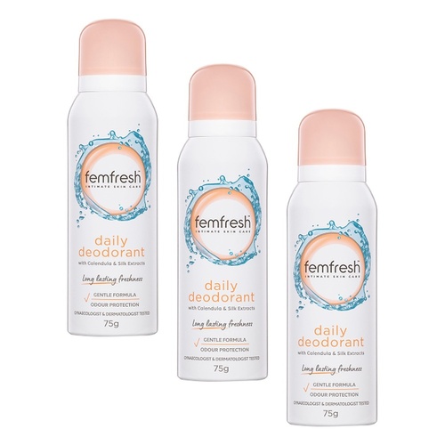 Femfresh Daily Deodorant 75g Pack of 3