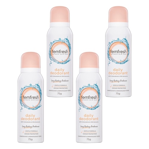 Femfresh Daily Deodorant 75g Pack of 4