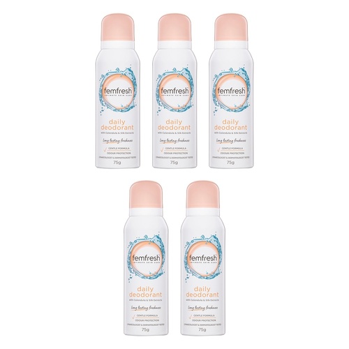 Femfresh Daily Deodorant 75g Pack of 5
