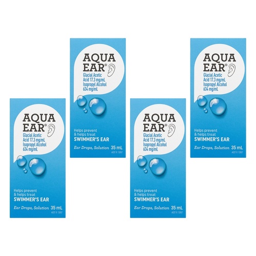 Aqua Ear Ear Drops Solution 35mL Pack of 4