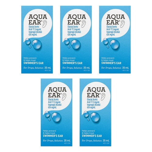 Aqua Ear Ear Drops Solution 35mL Pack of 5