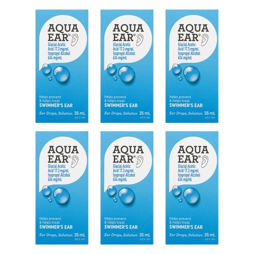 Aqua Ear Ear Drops Solution 35mL Pack of 6